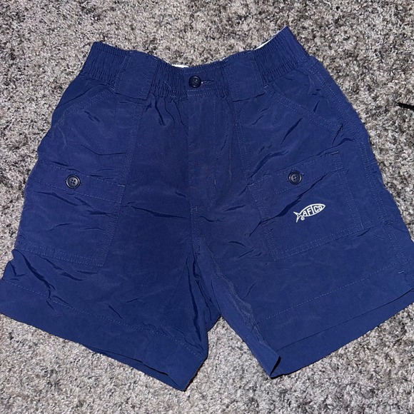 AFTCO‎ Fishing Shorts Kids Elastic Waist Cargo Pockets Blue Size 26 - Picture 1 of 6